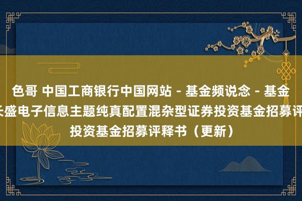 色哥 中国工商银行中国网站－基金频说念－基金公告栏目－长盛电子信息主题纯真配置混杂型证券投资基金招募评释书（更新）