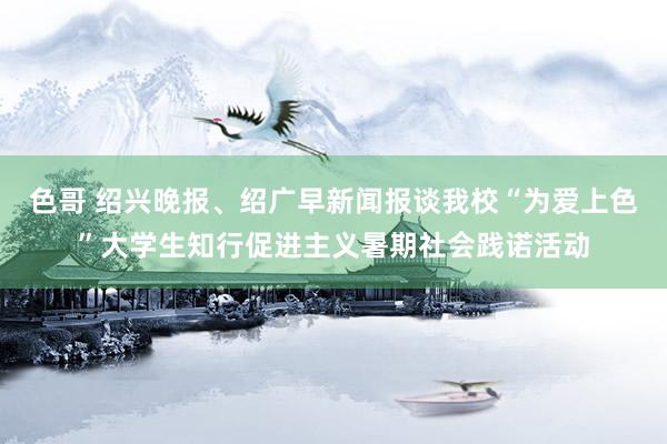 色哥 绍兴晚报、绍广早新闻报谈我校“为爱上色”大学生知行促进主义暑期社会践诺活动