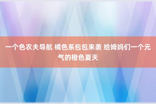 一个色农夫导航 橘色系包包来袭 给姆妈们一个元气的橙色夏天